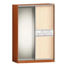 Sliding wardrobe 1.6 m "chipboard" two-door with mirror